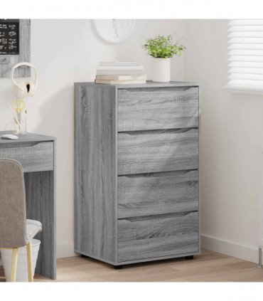 vidaXL Storage Cabinets 60 x 48 x 105 cm Engineered Wood Grey Sonoma