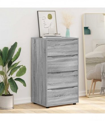 vidaXL Storage Cabinets 60 x 48 x 105 cm Engineered Wood Grey Sonoma