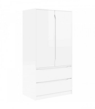 vidaXL Wardrobe High Gloss White 79.5 x 49 x 156 cm