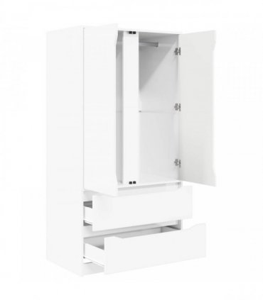vidaXL Wardrobe High Gloss White 79.5 x 49 x 156 cm