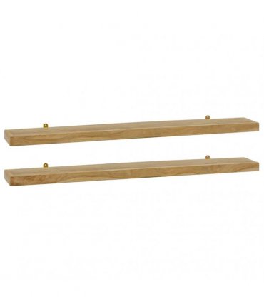 vidaXL Wall Shelves 2 pcs 110x15x4 cm Solid Wood Teak