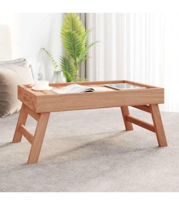 vidaXL Folding Tray 55x35x25 cm Solid Wood Teak