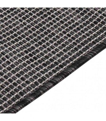 vidaXL Outdoor Flatweave Rug 80x150 cm Grey
