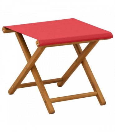 vidaXL Deck Chair 4 pcs 3 Position Solid Eucalyptus Wood Red