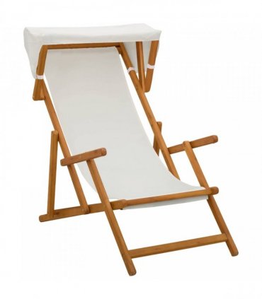 vidaXL Deck Chair 4 pcs 3 Position Solid Eucalyptus Wood Cream