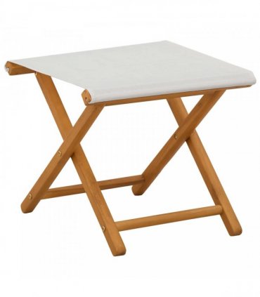 vidaXL Deck Chair 4 pcs 3 Position Solid Eucalyptus Wood Cream