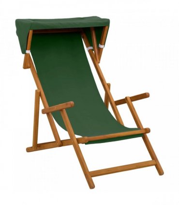 vidaXL Deck Chair 4 pcs 3 Position Solid Eucalyptus Wood Green