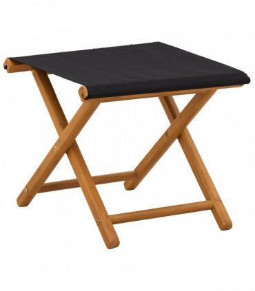 vidaXL Deck Chair 4 pcs 3 Position Solid Eucalyptus Wood Black