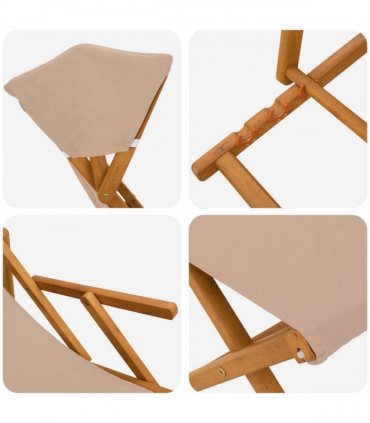 vidaXL Deck Chair 4 pcs 3 Position Solid Eucalyptus Wood Taupe