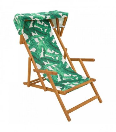 vidaXL Deck Chair 4 pcs 3 Position Solid Eucalyptus Wood Leaf Pattern