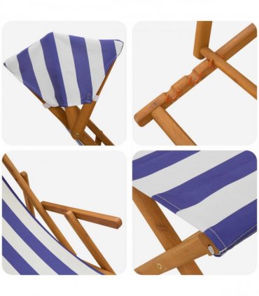 vidaXL Deck Chair 4 pcs 3 Position Solid Eucalyptus Wood