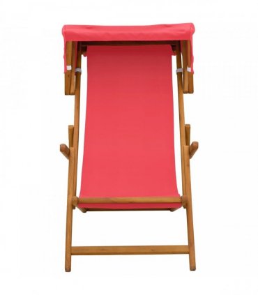 vidaXL Deck Chair 2 pcs 3 Position Solid Eucalyptus Wood Red