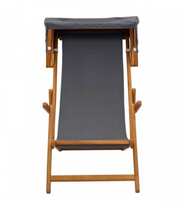 vidaXL Deck Chair 2 pcs 3 Position Solid Eucalyptus Wood Grey