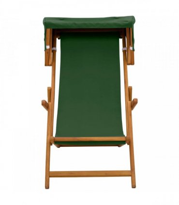 vidaXL Deck Chair 2 pcs 3 Position Solid Eucalyptus Wood Green