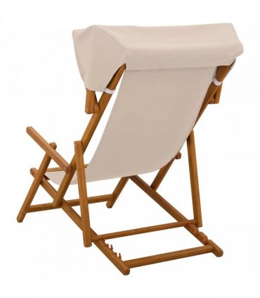 vidaXL Deck Chair 2 pcs 3 Position Solid Eucalyptus Wood Beige