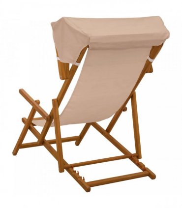 vidaXL Deck Chair 2 pcs 3 Position Solid Eucalyptus Wood Taupe