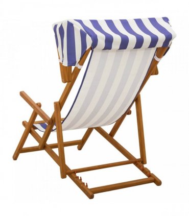 vidaXL Deck Chair 2 pcs 3 Position Solid Eucalyptus Wood