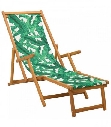 vidaXL Folding Sun Lounger 2 pcs 3 Position Solid Eucalyptus Wood