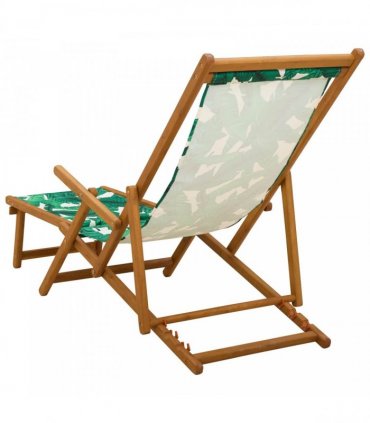 vidaXL Folding Sun Lounger 2 pcs 3 Position Solid Eucalyptus Wood