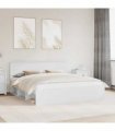 vidaXL Bed Frame with Headboard White 200 x 200 cm Engineered wood