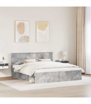vidaXL Bed Frame with Headboard Concerte 180 x 200 cm Engineered wood