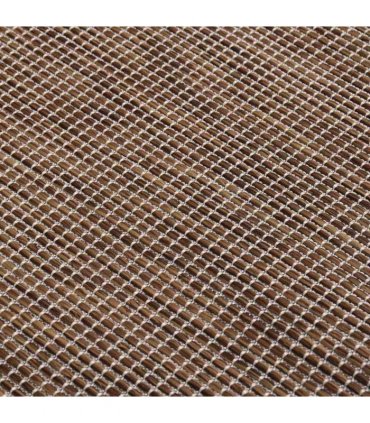 vidaXL Outdoor Flatweave Rug 80x150 cm Brown