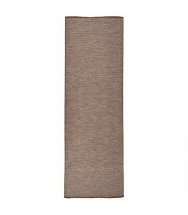 vidaXL Outdoor Flatweave Rug 80x250 cm Brown