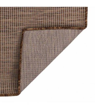 vidaXL Outdoor Flatweave Rug 80x250 cm Brown