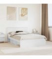 vidaXL Bed Frame with Headboard White 140 x 190 cm Engineered wood