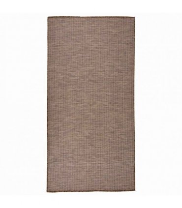 vidaXL Outdoor Flatweave Rug 100x200 cm Brown
