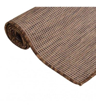 vidaXL Outdoor Flatweave Rug 120x170 cm Brown