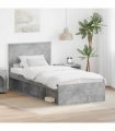 vidaXL Bed Frame Concerte Grey 100 x 200 cm Engineered wood