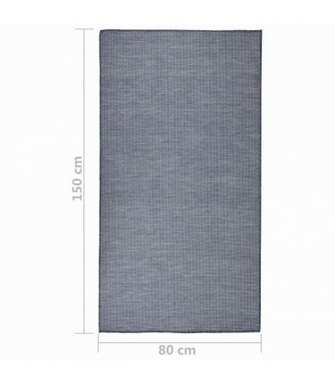 vidaXL Outdoor Flatweave Rug 80x150 cm Blue