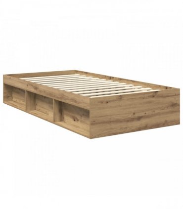 vidaXL Bed Frame Artisian Oak 100 x 200 cm Engineered wood
