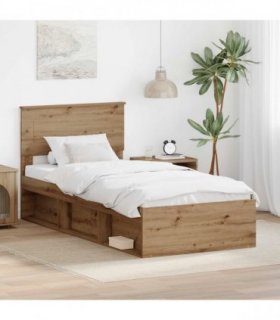 vidaXL Bed Frame Artisian Oak 90 x 190 cm Engineered wood