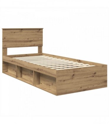 vidaXL Bed Frame Artisian Oak 90 x 200 cm Engineered wood