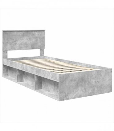 vidaXL Bed Frame Concerte Grey 75 x 190 cm Engineered wood