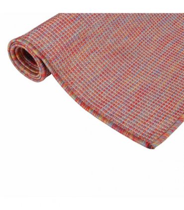 vidaXL Outdoor Flatweave Rug 80x150 cm Red