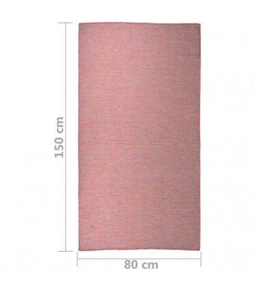 vidaXL Outdoor Flatweave Rug 80x150 cm Red