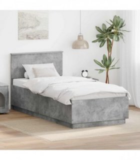 vidaXL Bed Frame Concrete Grey 70 x 190 cm Engineered Wood