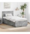 vidaXL Bed Frame Concrete Grey 70 x 190 cm Engineered Wood