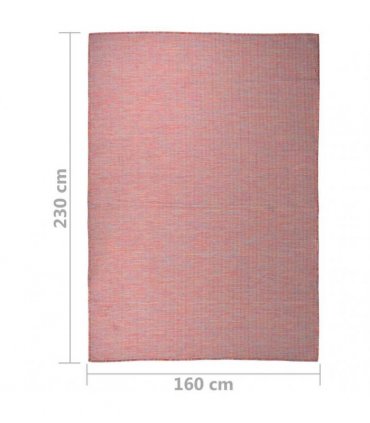 vidaXL Outdoor Flatweave Rug 160x230 cm Red