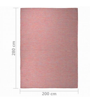 vidaXL Outdoor Flatweave Rug 200x280 cm Red