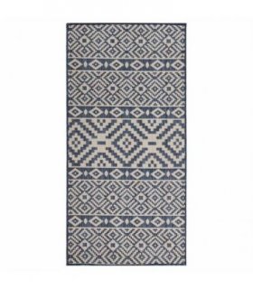 vidaXL Outdoor Flatweave Rug 100x200 cm Blue Stripes