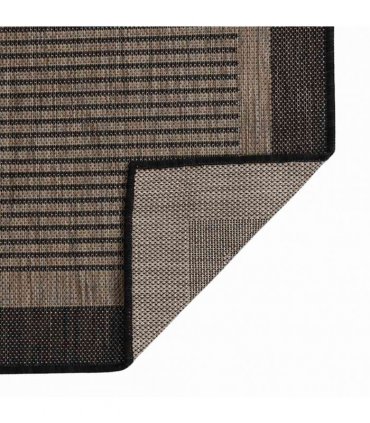 vidaXL Outdoor Flatweave Rug 80x150 cm Dark Brown