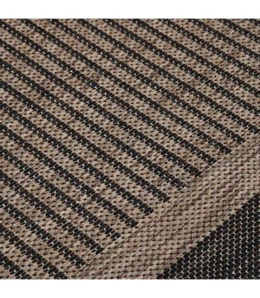 vidaXL Outdoor Flatweave Rug 80x150 cm Dark Brown