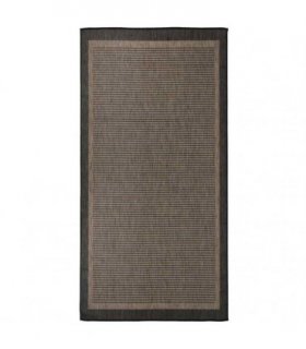 vidaXL Outdoor Flatweave Rug 100x200 cm Dark Brown