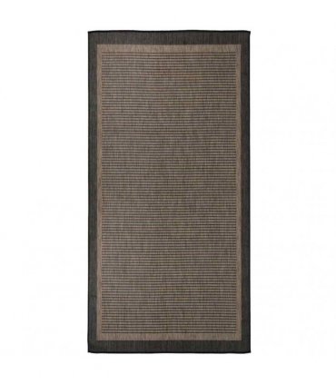 vidaXL Outdoor Flatweave Rug 100x200 cm Dark Brown