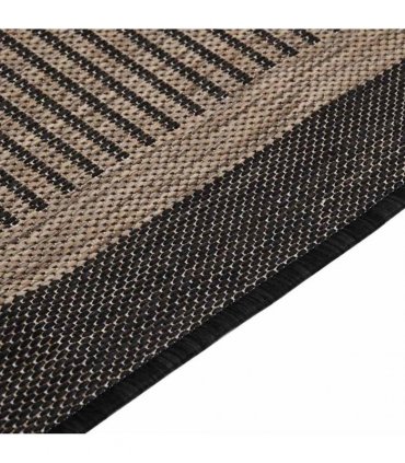 vidaXL Outdoor Flatweave Rug 100x200 cm Dark Brown