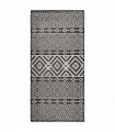 vidaXL Outdoor Flatweave Rug 80x150 cm Black Stripes